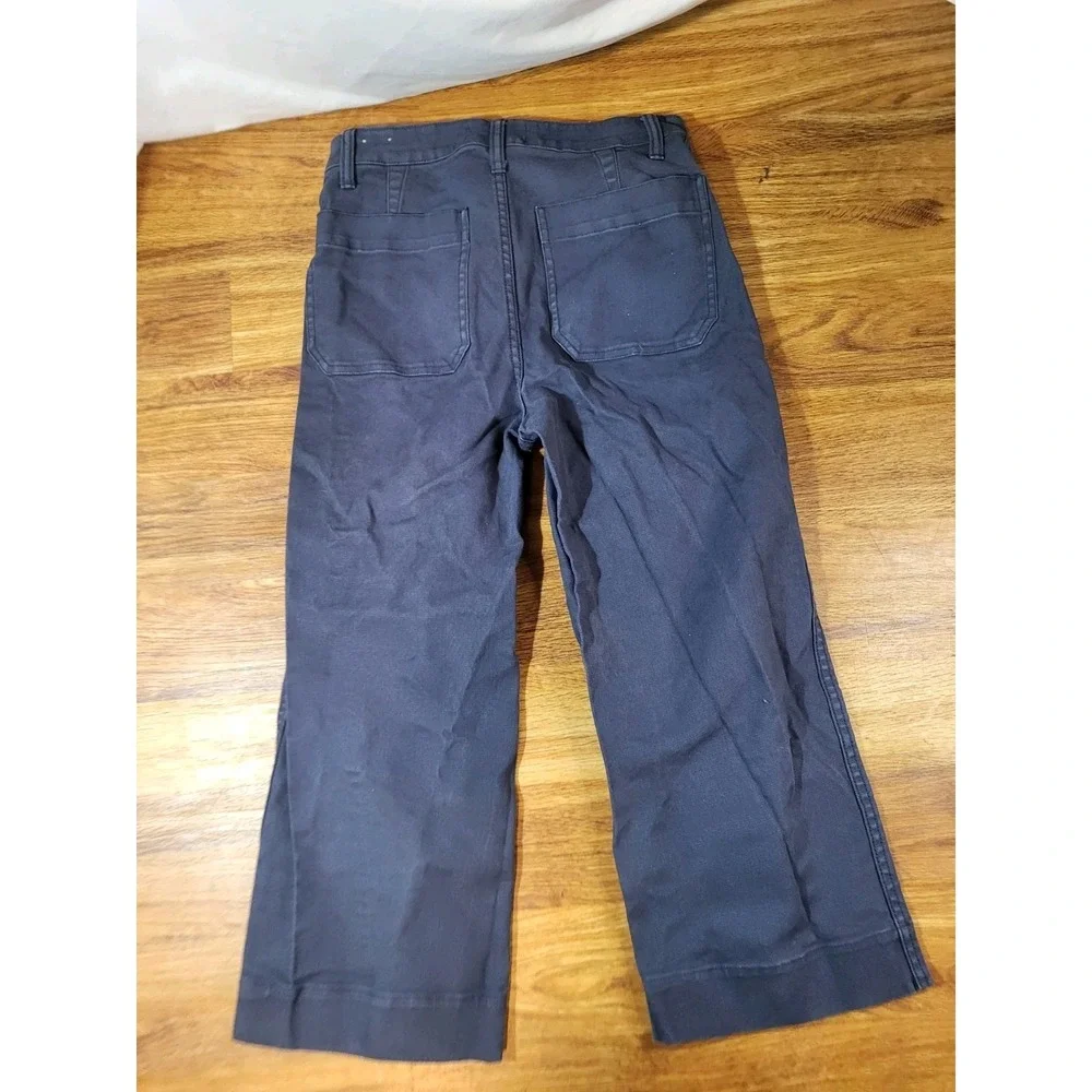 Madewell Women's Slim Emmett Wide-Leg Crop Jeans Size 26P Blue